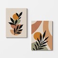 Set 2 tablouri decorative, 2KNV4271, Lemn, Multicolor