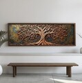 Tablou decorativ, EMR012, Lemn, Multicolor