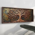 Tablou decorativ, EMR012, Lemn, Multicolor