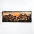 Tablou decorativ, EMR029, Lemn, Multicolor