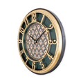 Ceas de perete decorativ, Hisar Emerald Design, Dimensiune: 40 x 40 cm, Maro / Verde