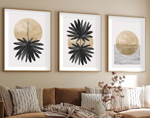 Tablou decorativ (3 Pieces), Zvon210, Lemn masiv (Grosime: 2,5 cm, Multicolor