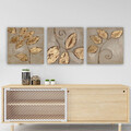Tablou decorativ (3 Pieces), 3P5780, Lemn (Grosime: 3 cm, Multicolor