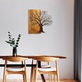 Decoratiune de perete, Mysterious Tree, Lățime: 60 cm Înălțime: 58 cm Adâncime: 3 cm, Multicolor