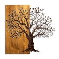 Decoratiune de perete, Mysterious Tree, Lățime: 60 cm Înălțime: 58 cm Adâncime: 3 cm, Multicolor