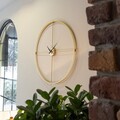 Ceas de perete, Arcadia Metal Wall Clock, Dimensiune: 48 x 48 cm, Auriu