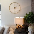 Ceas de perete, Arcadia Metal Wall Clock, Dimensiune: 48 x 48 cm, Auriu