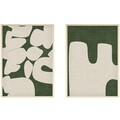 Tablou decorativ (2 Pieces), Huhu202, Lemn masiv (Grosime: 2,5 cm, Multicolor