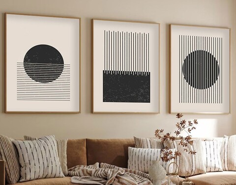 Tablou decorativ (3 Pieces), Huhu212, Lemn masiv (Grosime: 2,5 cm, Multicolor