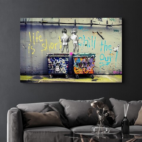 Tablou decorativ, OGLS-8078, Dimensiuni: 46 x 72 cm, Multicolor
