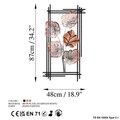 Decoratiune de perete, Daiyu 4, Dimensiuni: 48 x 87 x 4 cm, Multicolor