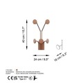 Cuier de perete, Giraffe-C, Dimensiuni: 24 x 16 cm Înălțime: 40 cm, Cupru