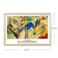 Tablou decorativ, 4262AHSKANDINSKY-007, Fundal: 100% MDF (Grosime: 2,7 mm, Multicolor