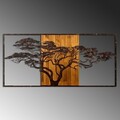 Decoratiune de perete, Acacia Tree, Lățime: 147 cm Înălțime: 70 cm Adâncime: 3 cm, Multicolor