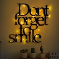 Decoratiune de perete, Dont Forget To Smile 183, Dimensiune: 67 x 70 cm, Negru