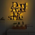 Decoratiune de perete, Dont Forget To Smile 183, Dimensiune: 67 x 70 cm, Negru