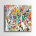 Tablou decorativ, DEV10698-140140, Lemn (Grosime: 3-4 cm, Multicolor