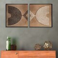 Tablou decorativ (2 Pieces), ASR_CNV2-9 50x50, Lemn, Multicolor