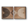 Tablou decorativ (2 Pieces), ASR_CNV2-9 50x50, Lemn, Multicolor