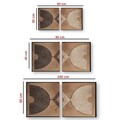 Tablou decorativ (2 Pieces), ASR_CNV2-9 50x50, Lemn, Multicolor