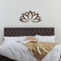 Decoratiune de perete, Rusty Lotus, Dimensiune: 35 x 60 cm, Maro antichizat