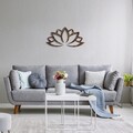 Decoratiune de perete, Rusty Lotus, Dimensiune: 35 x 60 cm, Maro antichizat