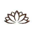 Decoratiune de perete, Rusty Lotus, Dimensiune: 35 x 60 cm, Maro antichizat