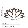 Decoratiune de perete, Rusty Lotus, Dimensiune: 35 x 60 cm, Maro antichizat
