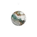 Ceas de perete decorativ din sticlă, Huhu348, Diametru: 40 cm (1 bucată), Multicolor