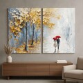 Tablou decorativ (2 Pieces), DEV6, Lemn, Multicolor