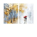 Tablou decorativ (2 Pieces), DEV6, Lemn, Multicolor