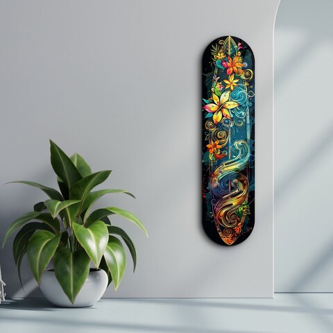 Tablou decorativ, Hawaiian, Dimensiune: 20 x 80 cm, Multicolor
