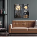 Tablou decorativ (2 Pieces), 2P3570Camtbl-001, Dimensiune: 35 x 70 cm (2 bucăți), Multicolor