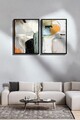 Tablou decorativ (2 Pieces), Ersy2L Model3 - Negru, MDF (Grosime: 2,7 mm, Multicolor