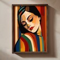 Tablou decorativ, TUN012-L, Lemn, Multicolor
