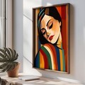 Tablou decorativ, TUN012-L, Lemn, Multicolor