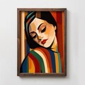 Tablou decorativ, TUN012-L, Lemn, Multicolor