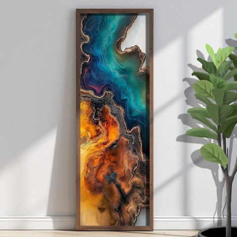 Tablou decorativ, EMR074, Lemn, Multicolor