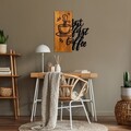 Decoratiune de perete, Coffee First, Lățime: 50 cm Înălțime: 58 cm Adâncime: 3 cm, Nuc / Negru