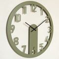 Ceas de perete, Mood Metal Wall Clock, Dimensiune: 48 x 48 cm, Verde