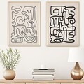 Tablou decorativ (2 Pieces), Huhu184, Lemn masiv (Grosime: 2,5 cm, Multicolor