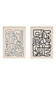 Tablou decorativ (2 Pieces), Huhu184, Lemn masiv (Grosime: 2,5 cm, Multicolor
