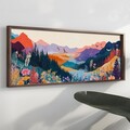 Tablou decorativ, EMR001, Lemn, Multicolor