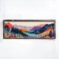 Tablou decorativ, EMR001, Lemn, Multicolor