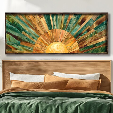 Tablou decorativ, GE005-S, Lemn, Multicolor