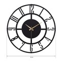 Ceas de perete, Bunella, Diametru: 50 cm, Negru