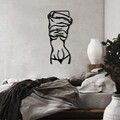 Decoratiune de perete, Undressing Woman, Dimensiune: 33 x 70 cm, Negru