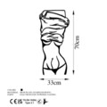 Decoratiune de perete, Undressing Woman, Dimensiune: 33 x 70 cm, Negru