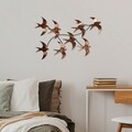 Decoratiune de perete, Flying Birds 3, Dimensiuni: 69 x 41 x 7 cm, Multicolor