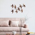 Decoratiune de perete, Flying Birds 3, Dimensiuni: 69 x 41 x 7 cm, Multicolor